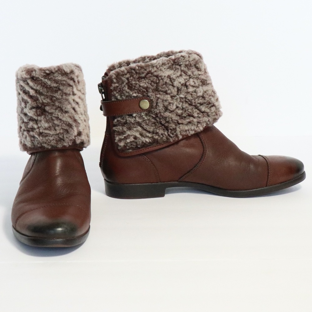 UGG Australia Leather Inez Ankle Boots